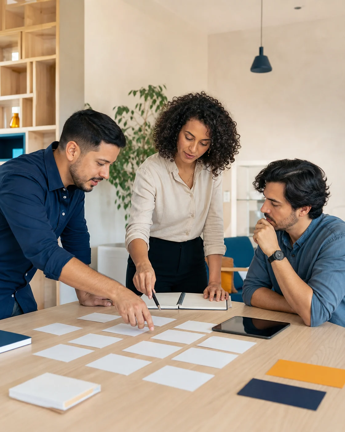 Profissionais analisando a jornada comercial e os dados dos clientes